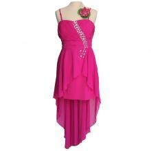 Robe de soirée ornée de cristaux avec écharpe