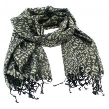 Écharpe léopardée à franges