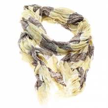 Écharpe bicolore bordée de franges