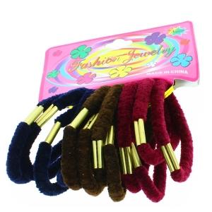 Élastique doux pour cheveux avec embout doré