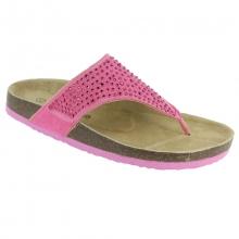 Sandales orthopédiques fuchsia incrustées de strass