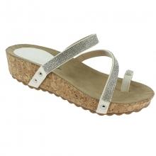 Jolies sandales blanches serties de strass