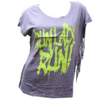 T-shirt à franges avec manches chauve-souris