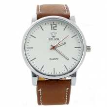 Montre-bracelet avec cadran rond en acier