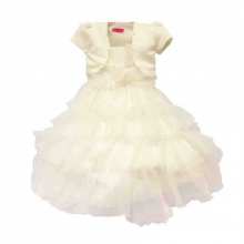 Robe voilée à volants avec boléro