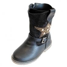 Bottes enfant avec motif étoile clouté et bride bouclé