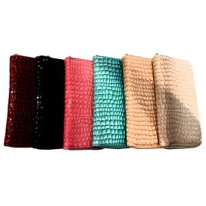 Portefeuille croco vernis