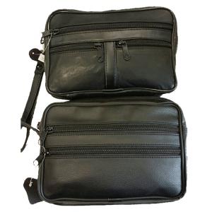 Pochette multipoche en cuir pour homme