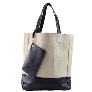 Sac shopping en deux tons avec portefeuille