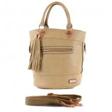 Sac cabas multizip orné de pompons