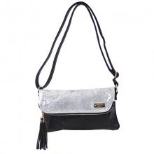 Sac à bandoulière avec rabat reptile