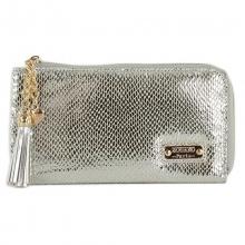 Pochette reptile ornée de breloques