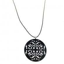 Collier cordon noir avec pendentif fantaisie