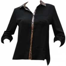 Chemise femme avec empiècement serpent