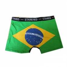 Boxer homme avec motif du drapeau brésilien