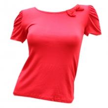 T-shirt avec motif nœud et dentelle au dos