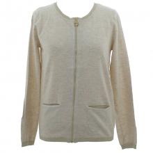 Top zippé devant avec poches passepoillées