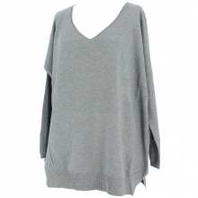 Tunique loose en maille avec col V