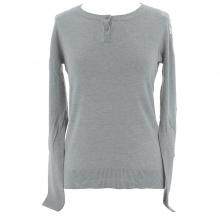 Pull tendance avec épaules à dentelles et col boutonné