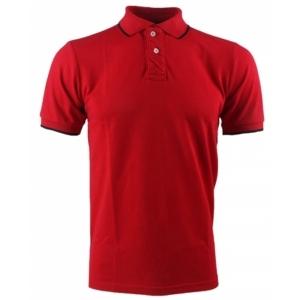 Polo pur coton pour homme uni rouge