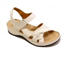 Sandales avec brides entrelacées et première cuir perforée