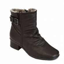 Jolies bottines fourrées avec bout carré