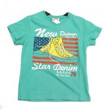 T-shirt avec motif baskets et drapeau américain