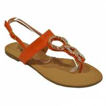 Sandales décorées de motifs dorés à strass