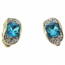 Boucles d’oreilles clips fantaisies parées de pierres