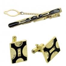 Coffret à cravate et boutons de manchette