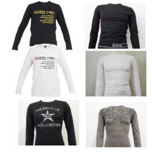 LOTS DE 6 T.SHIRT MANCHES LONGUES GUESS