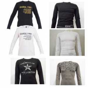LOTS DE 6 T.SHIRT MANCHES LONGUES GUESS