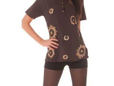 Chemise col Mao Marron / Ref 2377 / 3,50 € HT