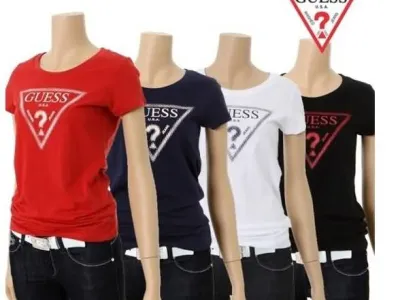 Tee-shirt femme Guess，guess tee-shirt pas cher, guess hommes T-shirts 