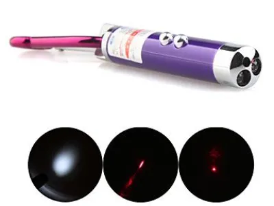 Grossiste, fournisseur et fabricant L18/2 dans 1 mini lampe de poche led et rouge trousseau pointeur laser violet 