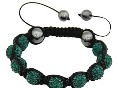  Grossiste, fournisseur et fabricant CB1/bracelet en cristal, macramé et Ematite noire véritable.(10 couleurs)