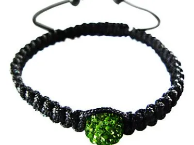 Grossiste, fournisseur et fabricant CB4/bracelet en cristal, macramé et Ematite noire véritable.(10 couleurs)