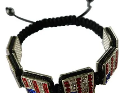 Grossiste, fournisseur et fabricant CB19/bracelet en crystaux carre avec drapeaux USA