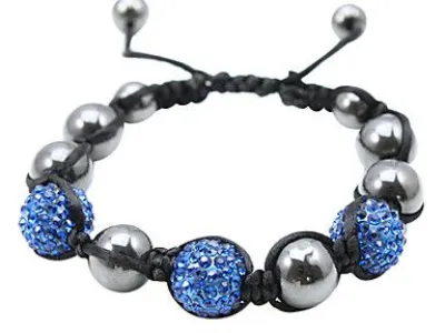 Grossiste, fournisseur et fabricant CB24/bracelet tibetain compose de billes de crystale et d'hematites (10 couleurs)