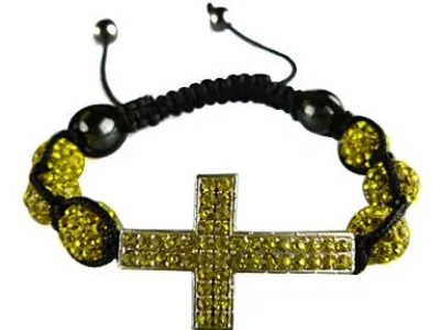 Grossiste, fournisseur et fabricant CB26/bracelet tendance en strass compose de 6 boules et d'une croix