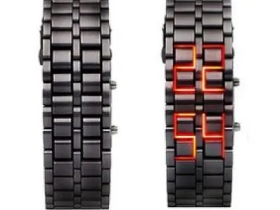  Grossiste, fournisseur et fabricant LW1/Iron Faceless Red Binary LED Wrist Watch 