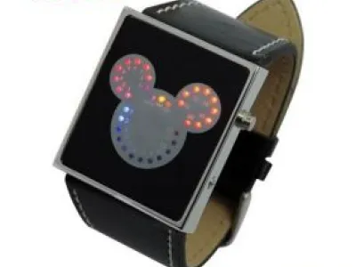 Grossiste, fournisseur et fabricant lw22/cute multicolor 34 led binary digital leather wrist watch black