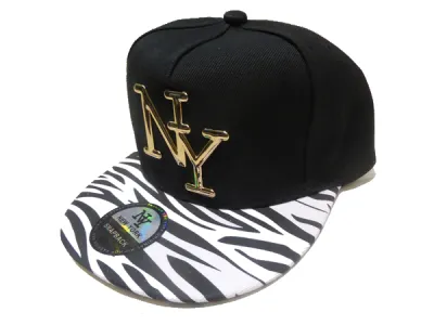 Casquette NY imprimé zèbre  5,95 € HT  Réf 7793