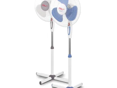 Ventilateur rikon de qualité sur pied 40 cm, 3 vitesses de ventilation, base renforcée ultra stable, grille de protection !