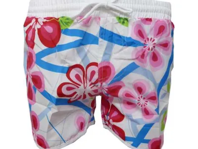 Short de bain fleuri femme / Réf 3757 / 2,90 € HT