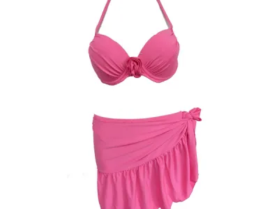 Bikini 3 pièces avec paréo / 4,40 € HT / Réf 2497