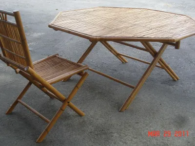 Set table + 8 chaises Bambou