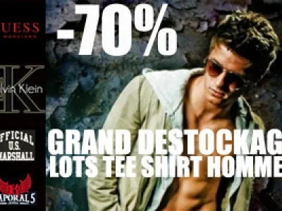 -70 % SUR TOUS LES LOTS DE T-SHIRT DE MARQUE