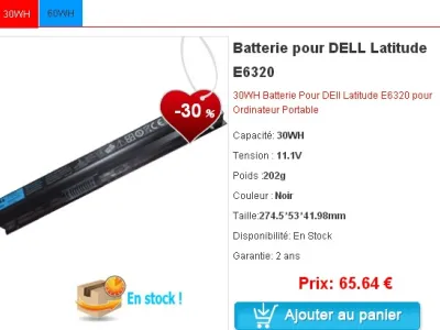 Batterie  dell latitude e6320