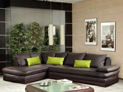 CANAPE D'ANGLE EN CUIR (ref. CA08)